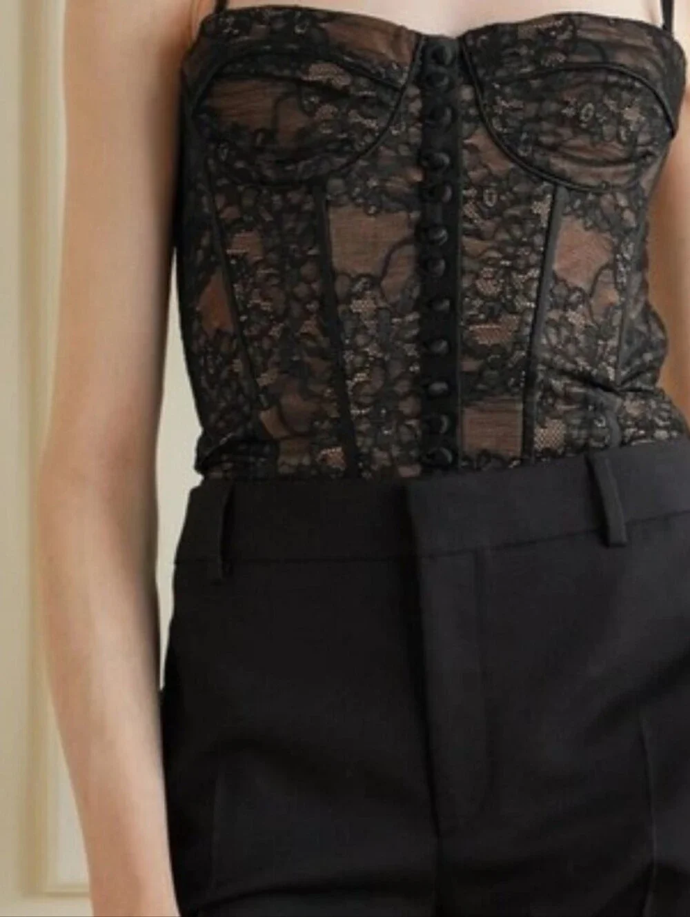 NWT - CAMI NYC x REVOLVE Bianca Silk Floral Lace Bustier Corset Bodysuit